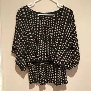 Style &Co polka dot blouse//B4A